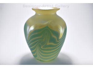 Vandermark Green/Buff Glass Vase