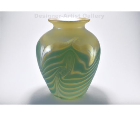 Vandermark Green/Buff Glass Vase