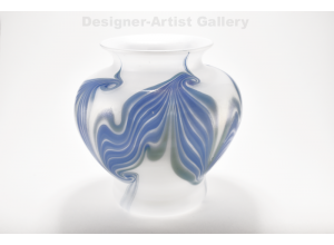 Vandermark Blue/White Glass Vase