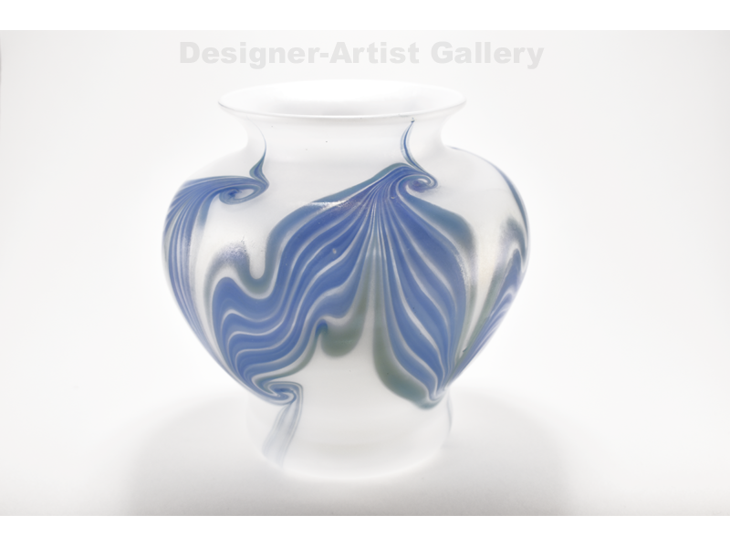 Vandermark Blue/White Glass Vase