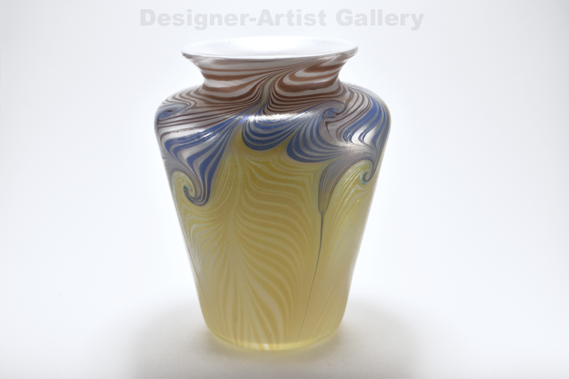 Vandermark Art Glass Yellow Vase