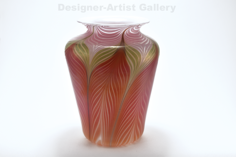Vandermark Art Glass Red Vase